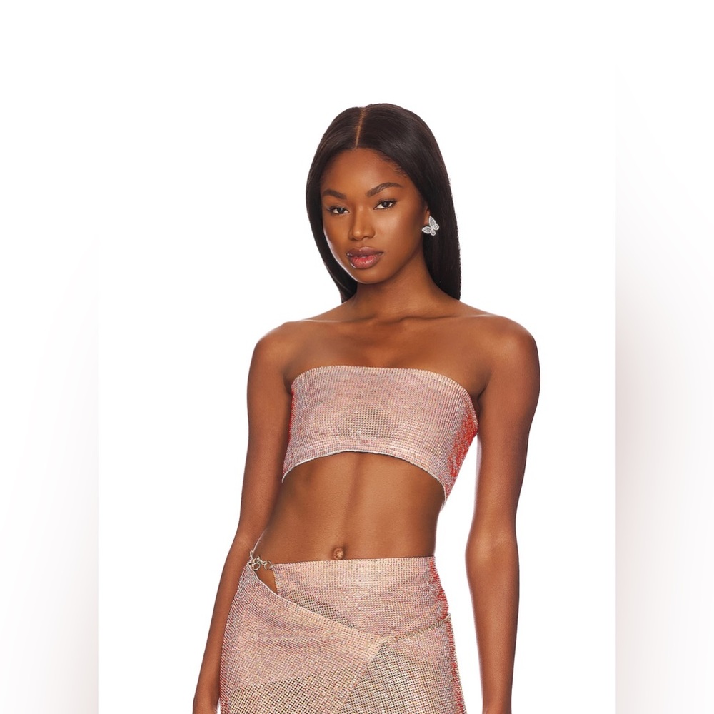 Poster girl rhinestone Brooke bra in aperol spritz